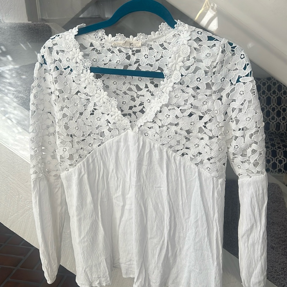 Vine & Love boho lace shirt S